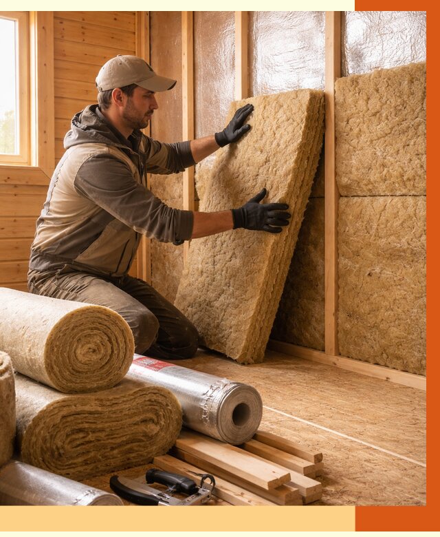 Утепление бани в Королев под ключ от 4679 руб./м2 — утеплить потолок, пол и стены | ТепломастерКор