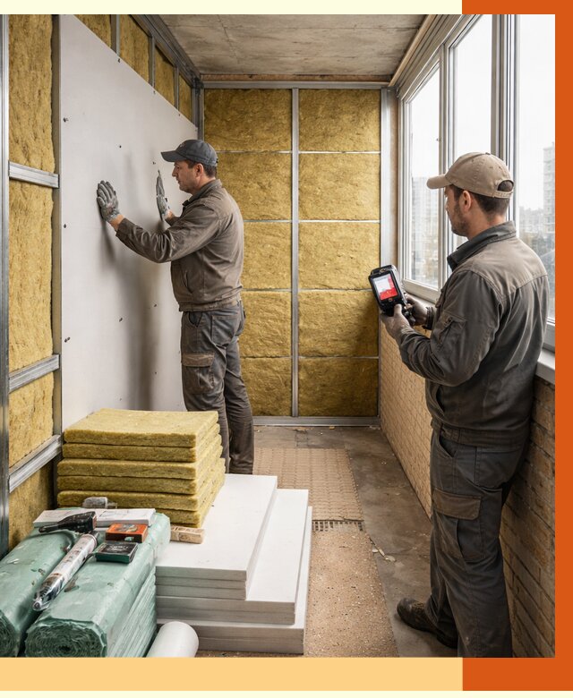 Утепление балкона в Королёве от 4679 руб. под ключ | ТепломастерКор