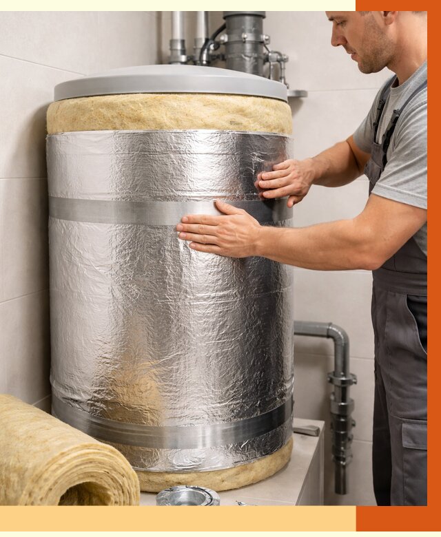 Утепление бойлера в Королев от 4679 руб. под ключ | Утепление ППУ | ТепломастерКор