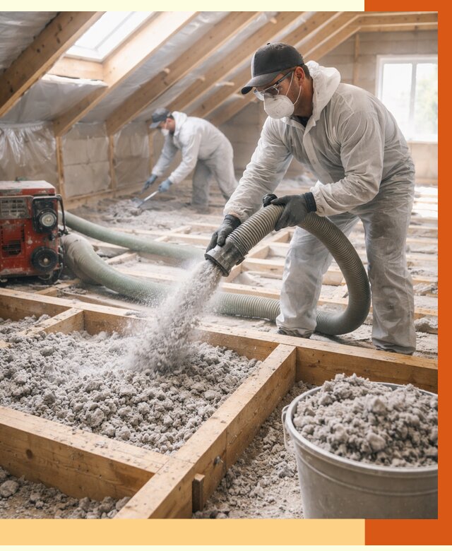 Утепление эковатой в Королев от 3067 руб./м2 — монтаж и задувка | ТепломастерКор