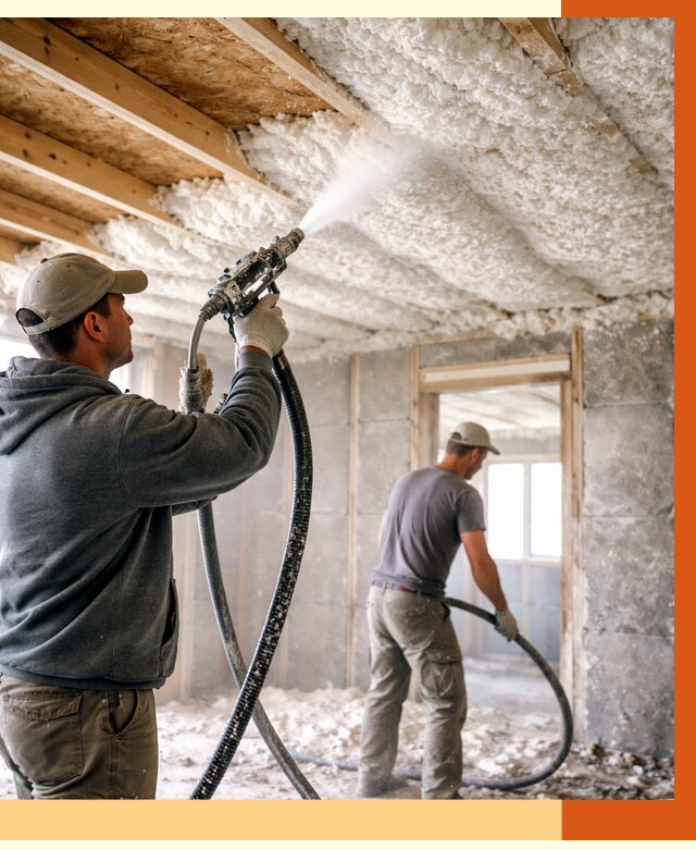 Утепление пеноизолом в Королев от 1664 руб./м2 под ключ | ТепломастерКор