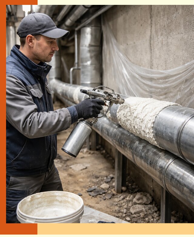 Утепление труб жидкой теплоизоляцией в Королев